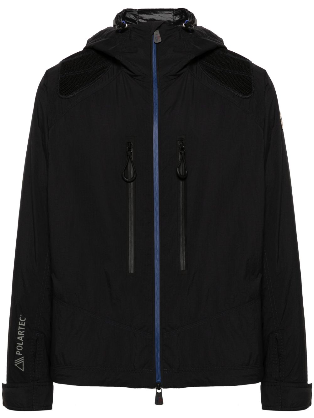 Moncler Grenoble 拉链连帽夹克 - 黑色