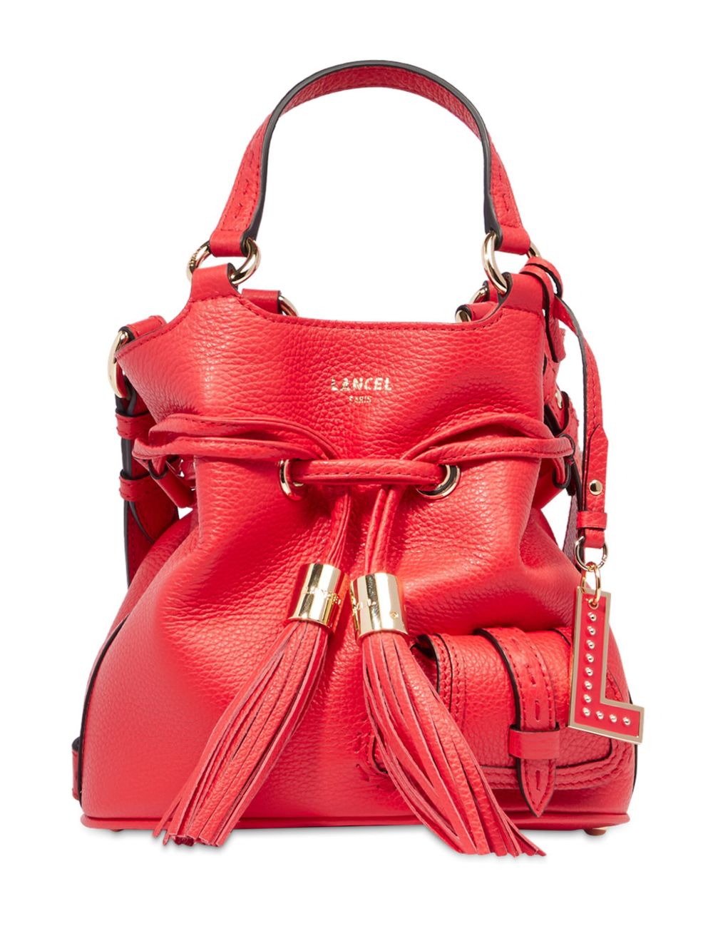 Lancel Premier Flirt 皮质小号水桶包 - 红色