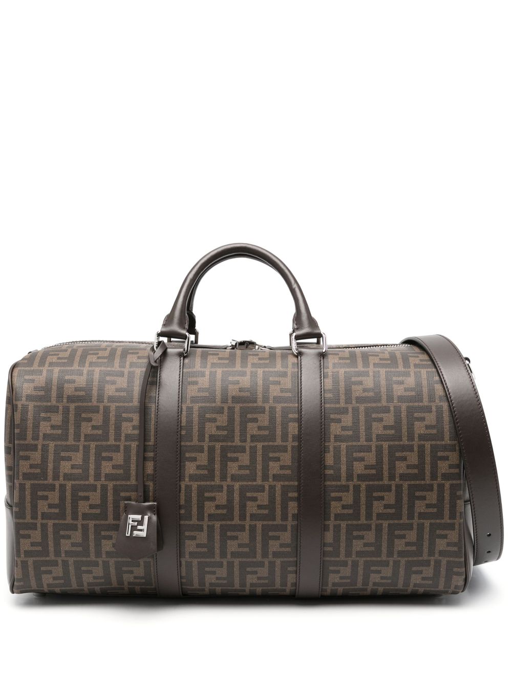 FENDI FF 中号手提旅行袋 - 褐色