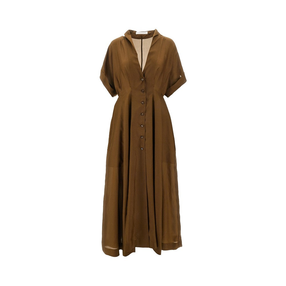 PHILOSOPHY Washed habotai silk midi dress Woman 46