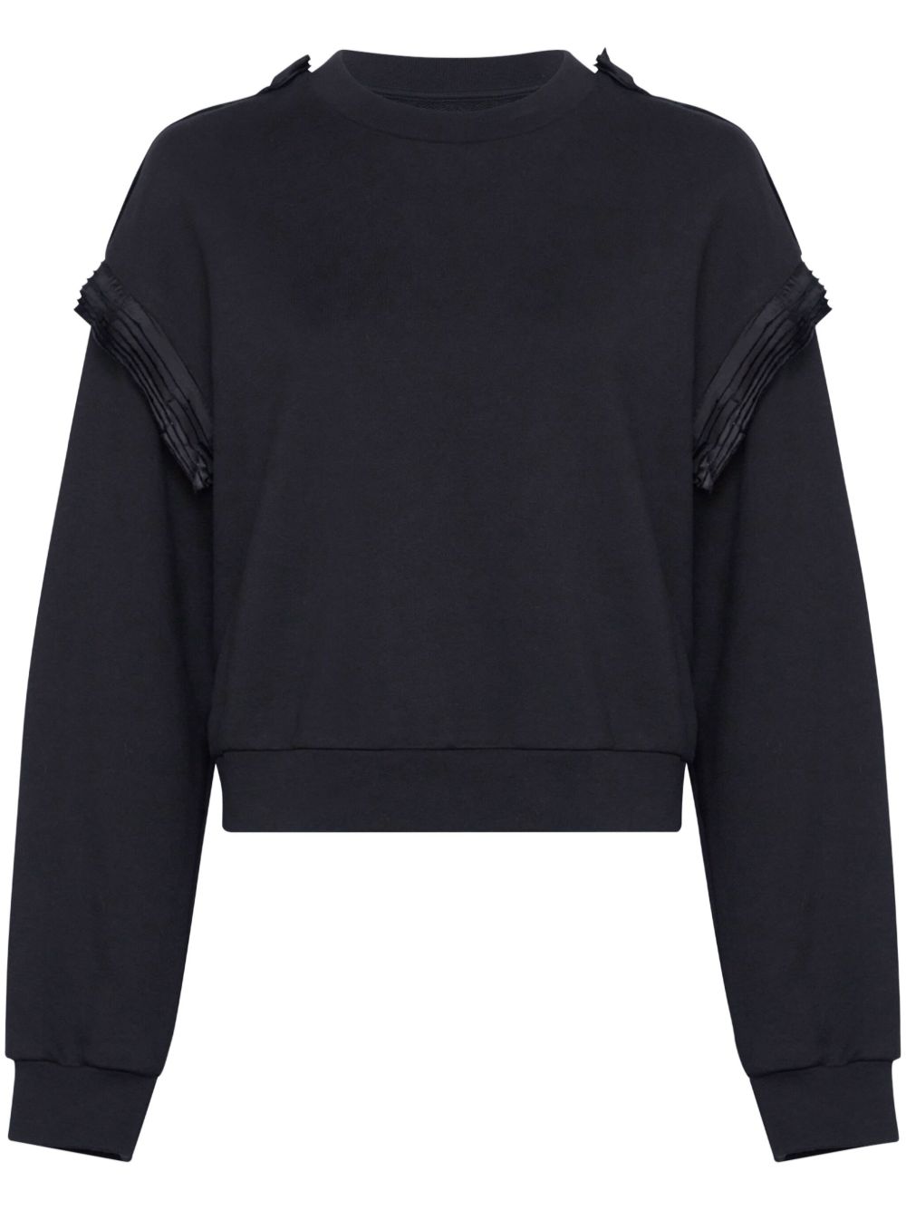MM6 Maison Margiela Unbrushed 棉平纹针织卫衣 - 黑色