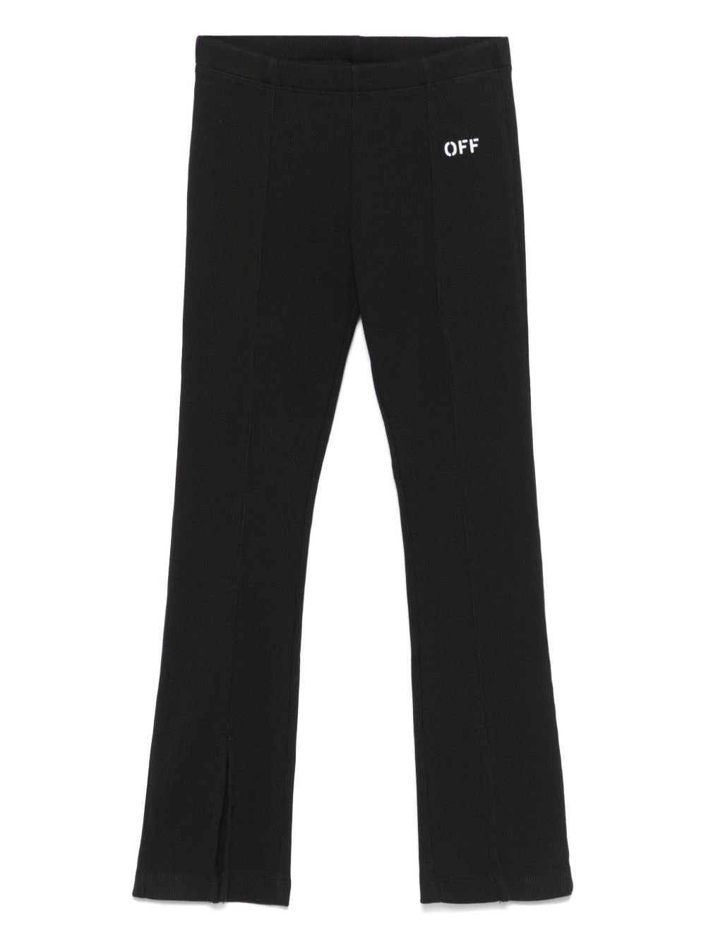 Off-White Kids 罗纹长裤 - 黑色