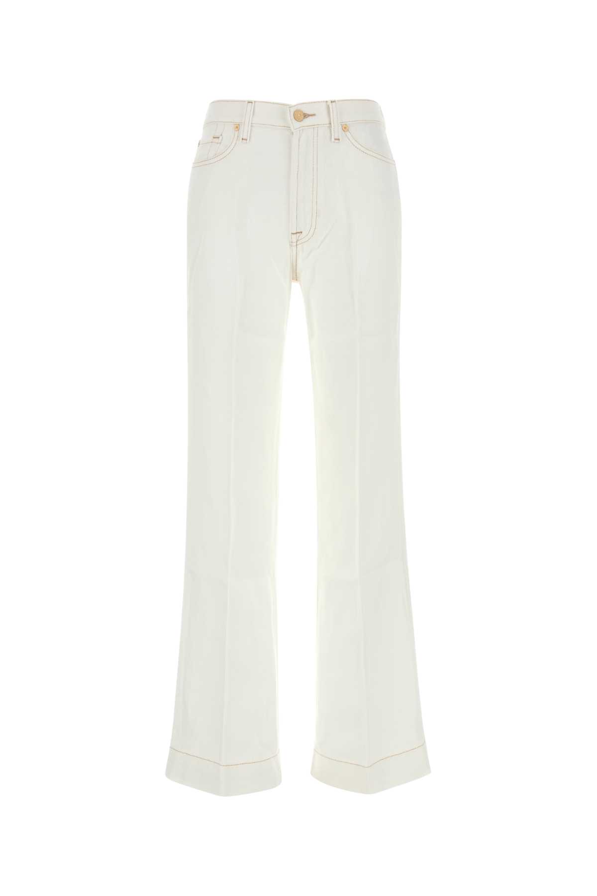 7 For All Mankind 白色莱赛尔现代风Dojo休闲裤