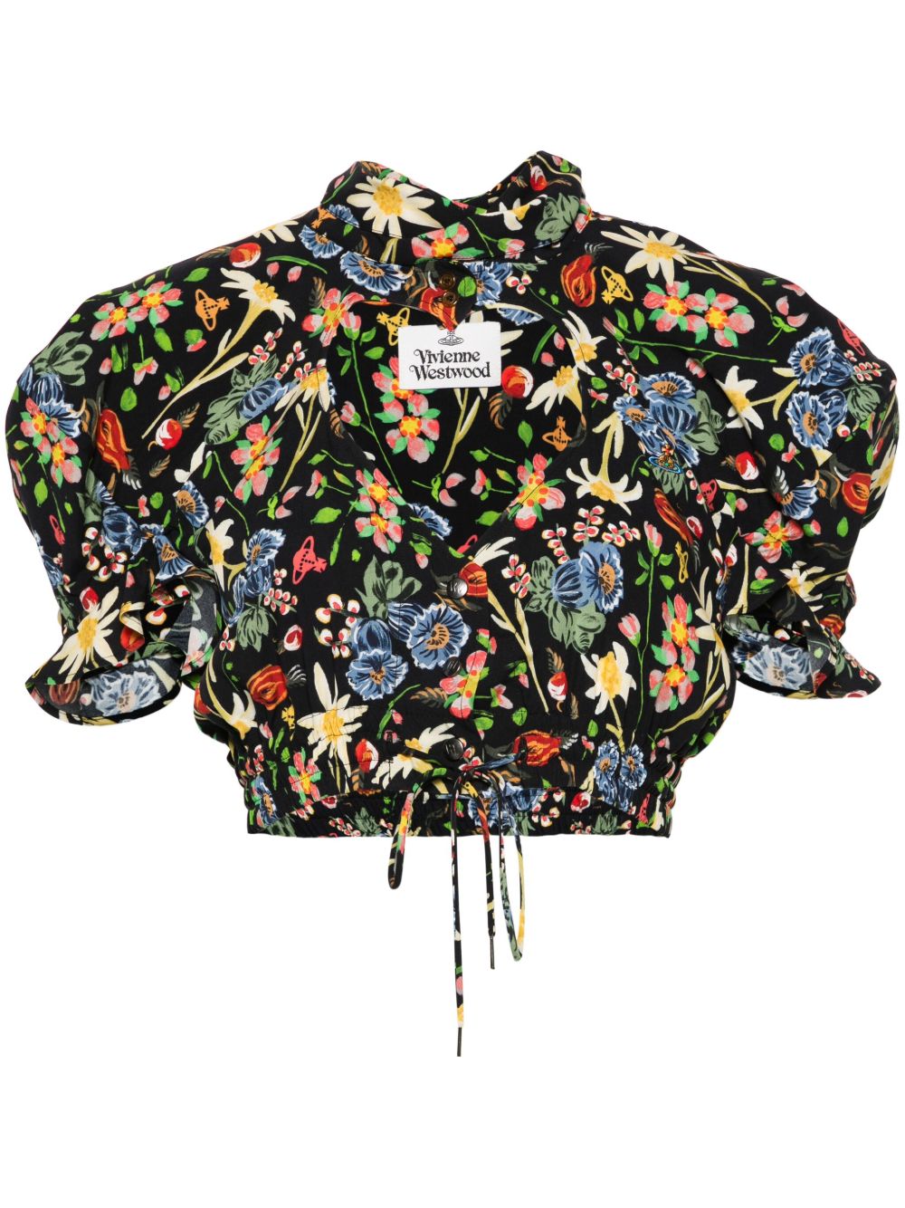 Vivienne Westwood 短款花卉罩衫 - 黑色