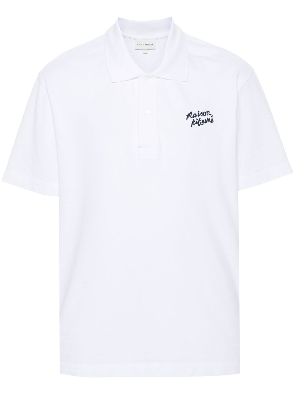 Maison Kitsuné Handwriting 棉polo衫 - 白色