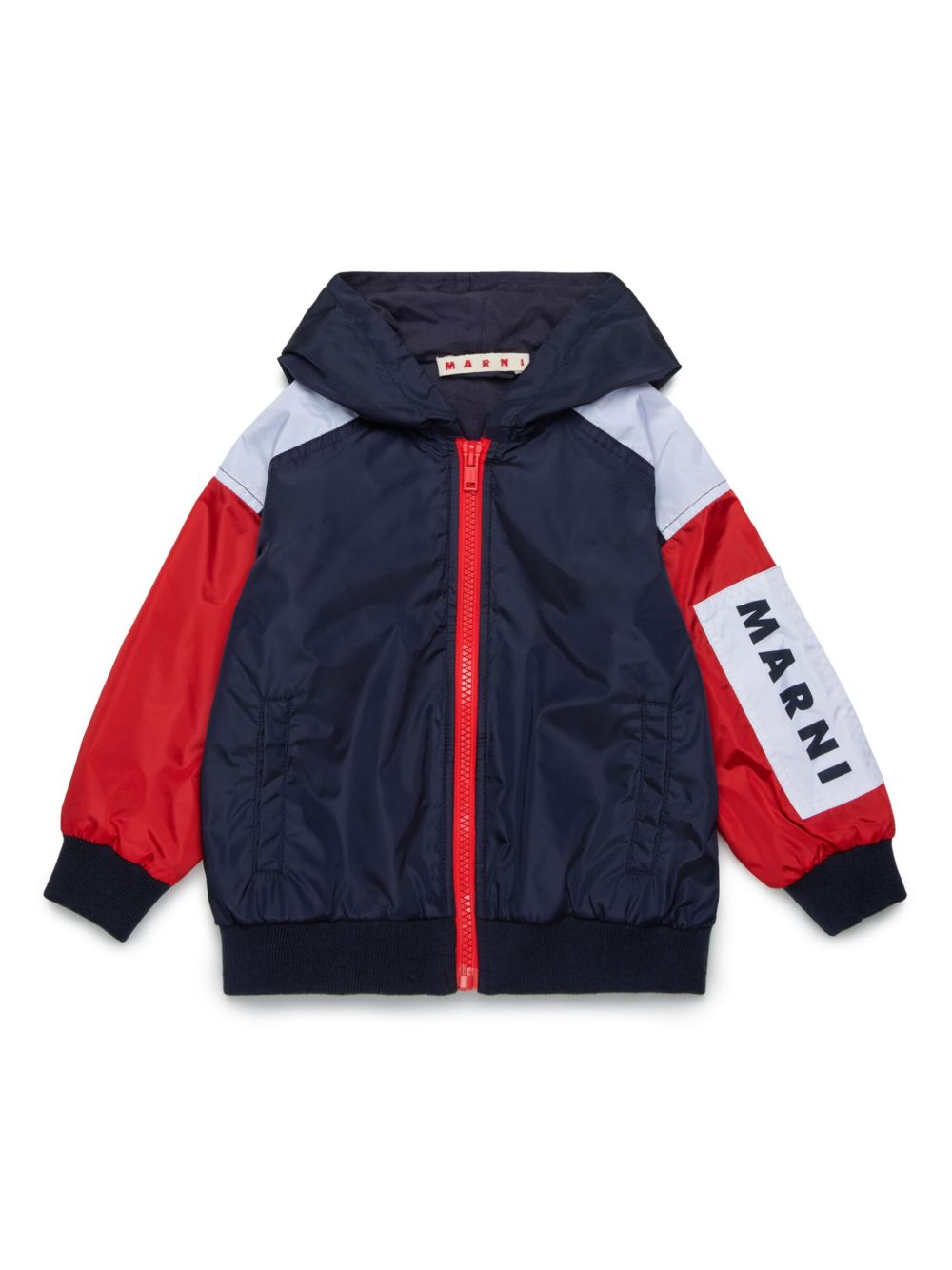 Marni Kids logo印花夹克 - 蓝色