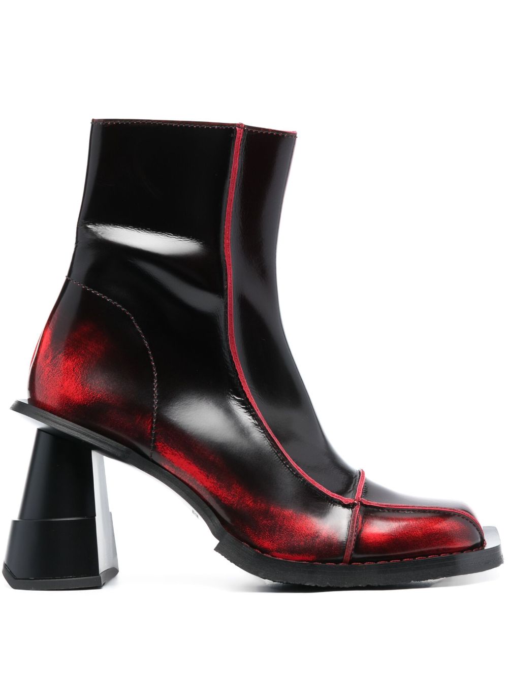 Henrik Vibskov Elle Driver Heel 皮质高跟短靴 - 红色