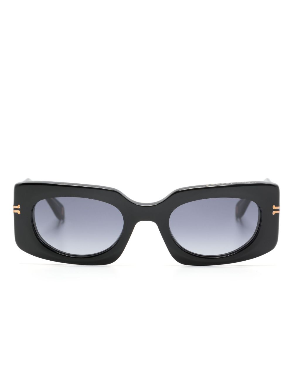 Marc Jacobs Eyewear logo雕刻长方形镜框太阳眼镜 - 黑色