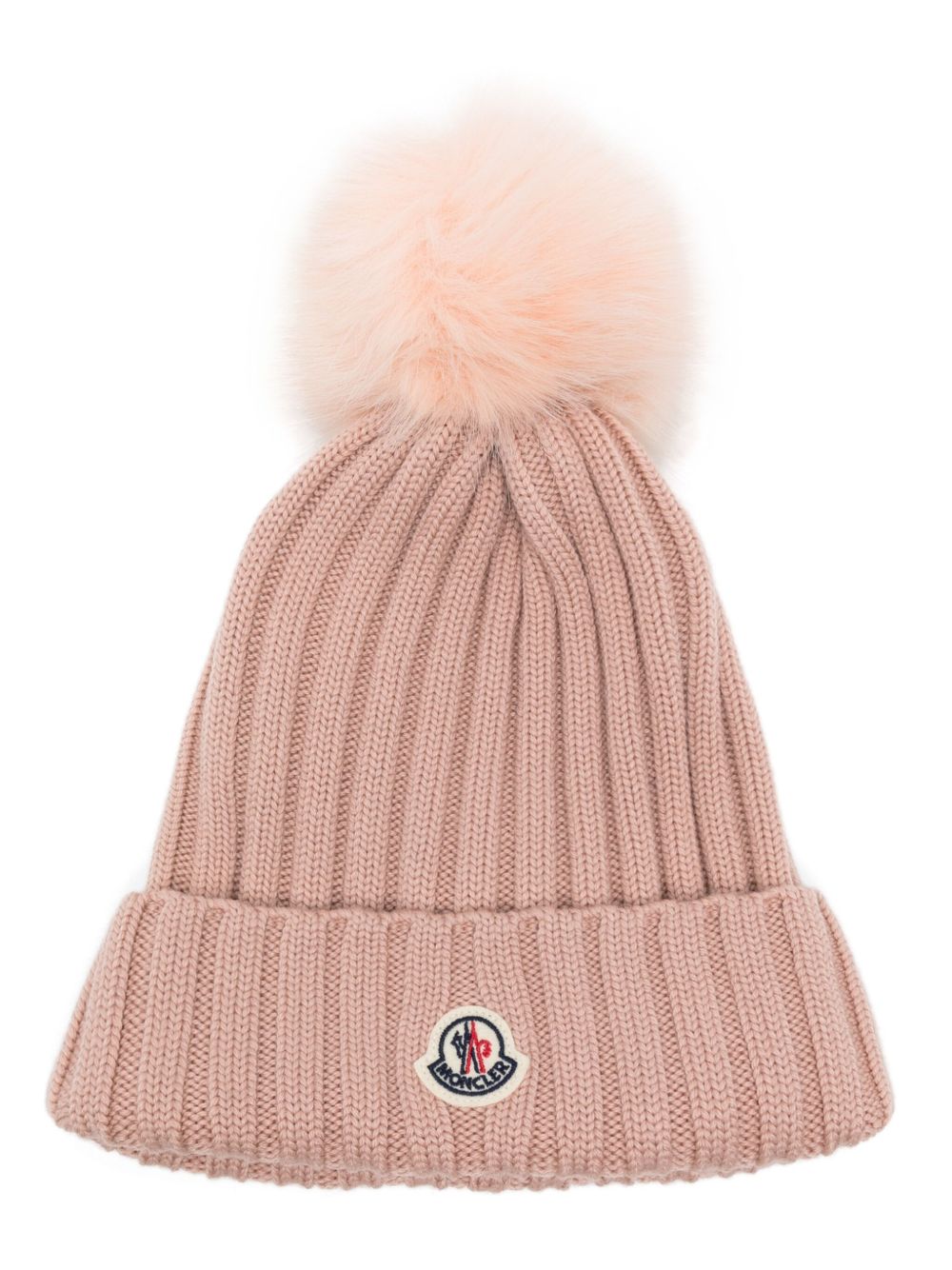 Moncler 标贴套头帽 - 粉色