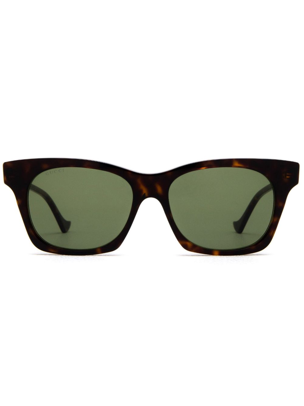 Gucci Eyewear 长方形框太阳眼镜 - 褐色