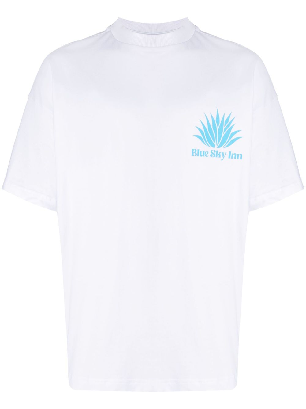 BLUE SKY INN logo刺绣棉T恤 - 白色