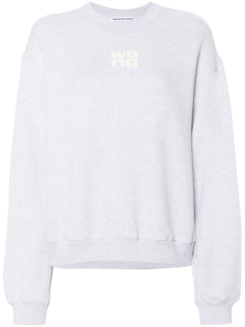 Alexander Wang logo压纹棉卫衣 - 灰色