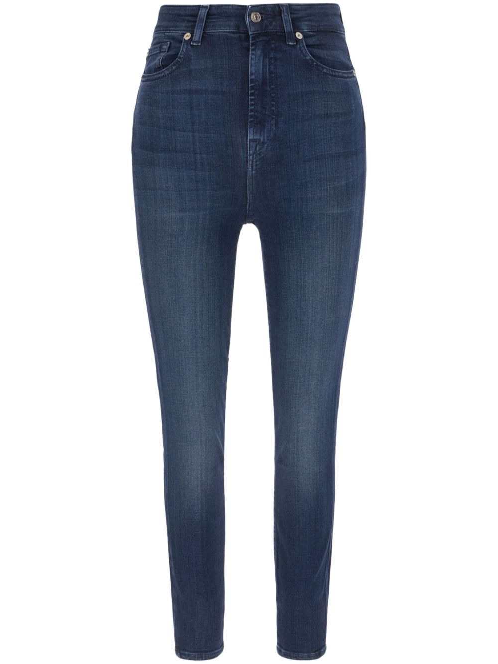 7 For All Mankind 高腰紧身牛仔裤 - 蓝色