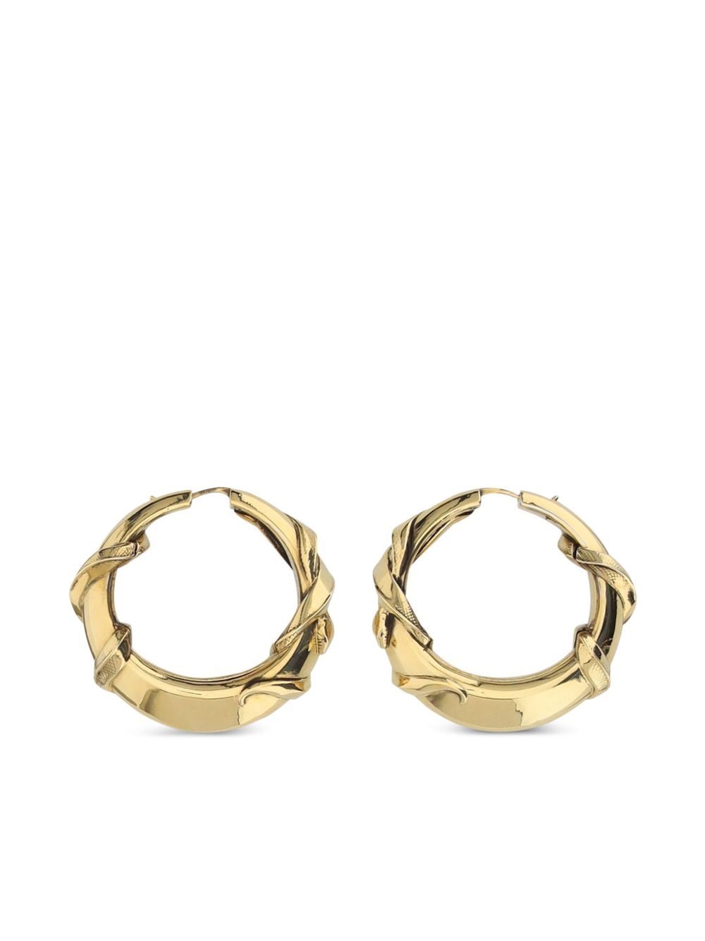 Alexander McQueen 粗圈形耳环 - 金色