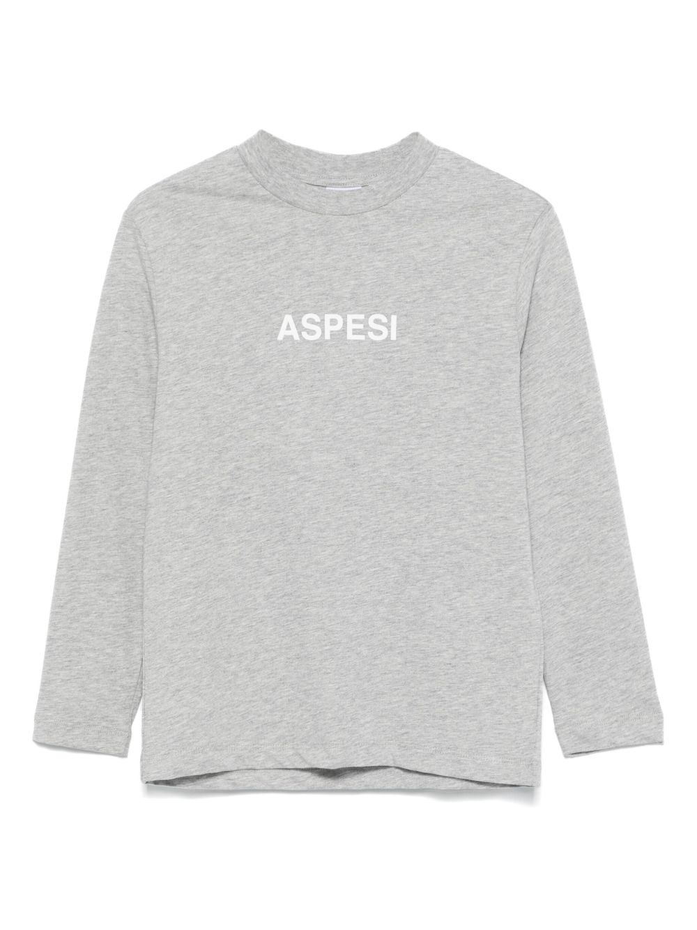 Aspesi Kids logo印花T恤 - 灰色