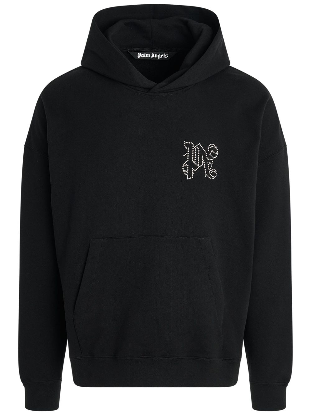 Palm Angels logo缀饰连帽衫 - 黑色