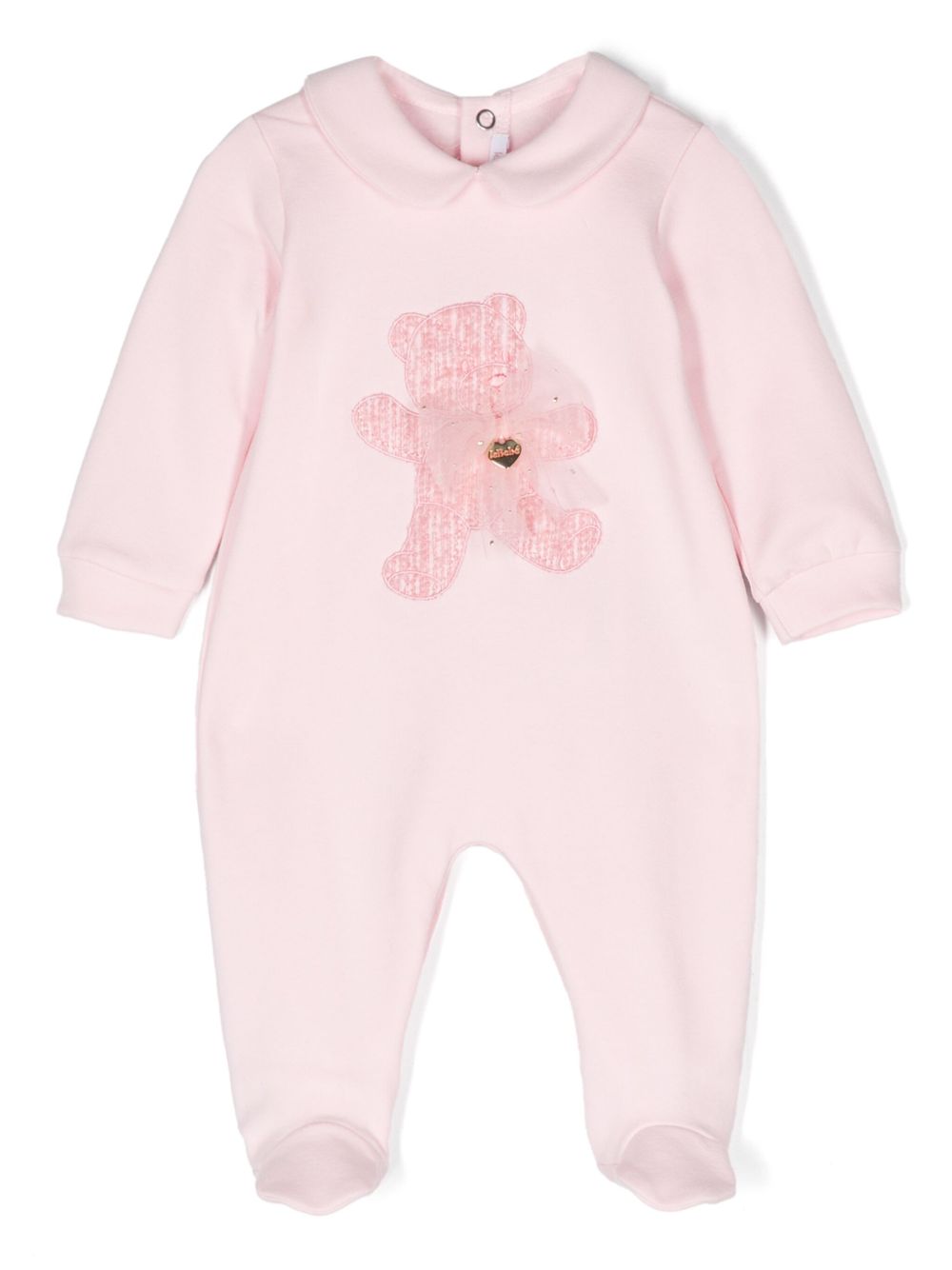 Le Bebé Enfant logo吊饰连体睡衣 - 粉色