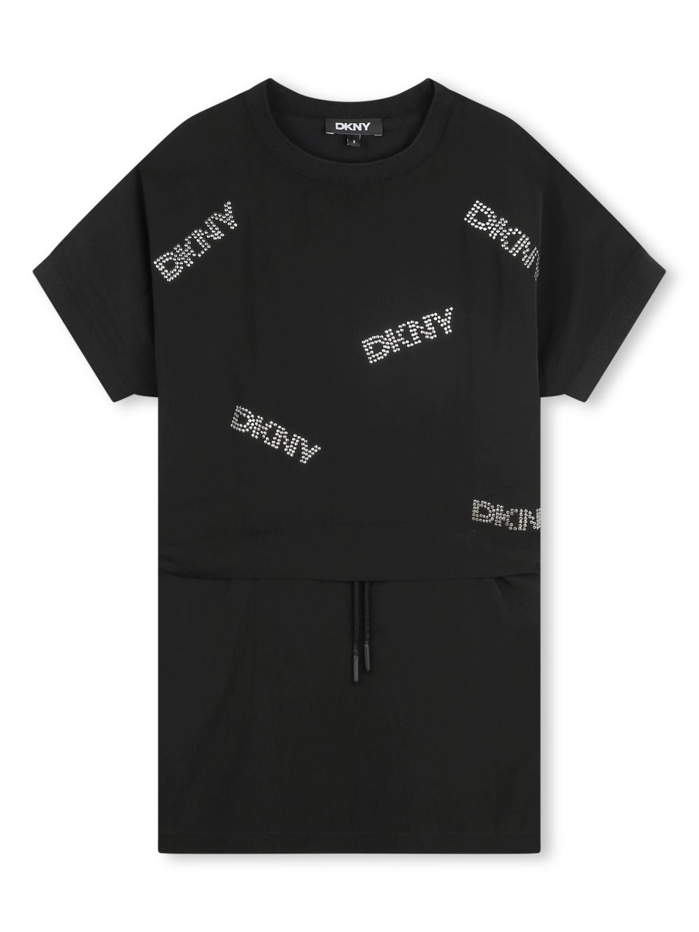 Dkny Kids 银色缀饰衬衫裙 - 黑色