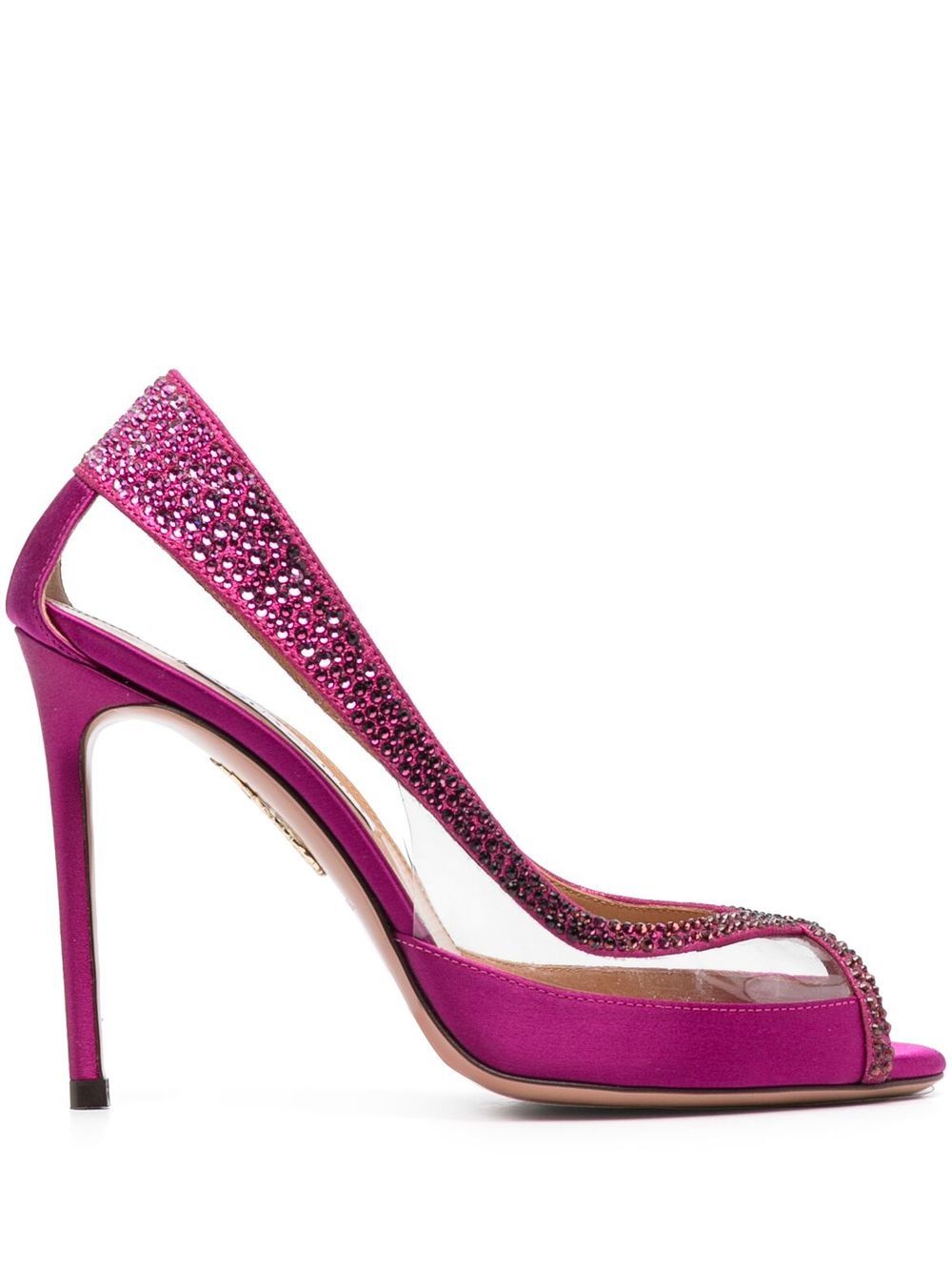 Aquazzura 晶饰高跟鞋 - 粉色