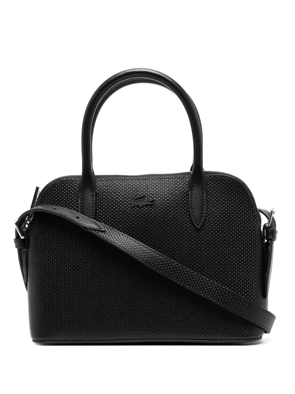 Lacoste Chantaco 珠地布皮质迷你手提包 - 黑色