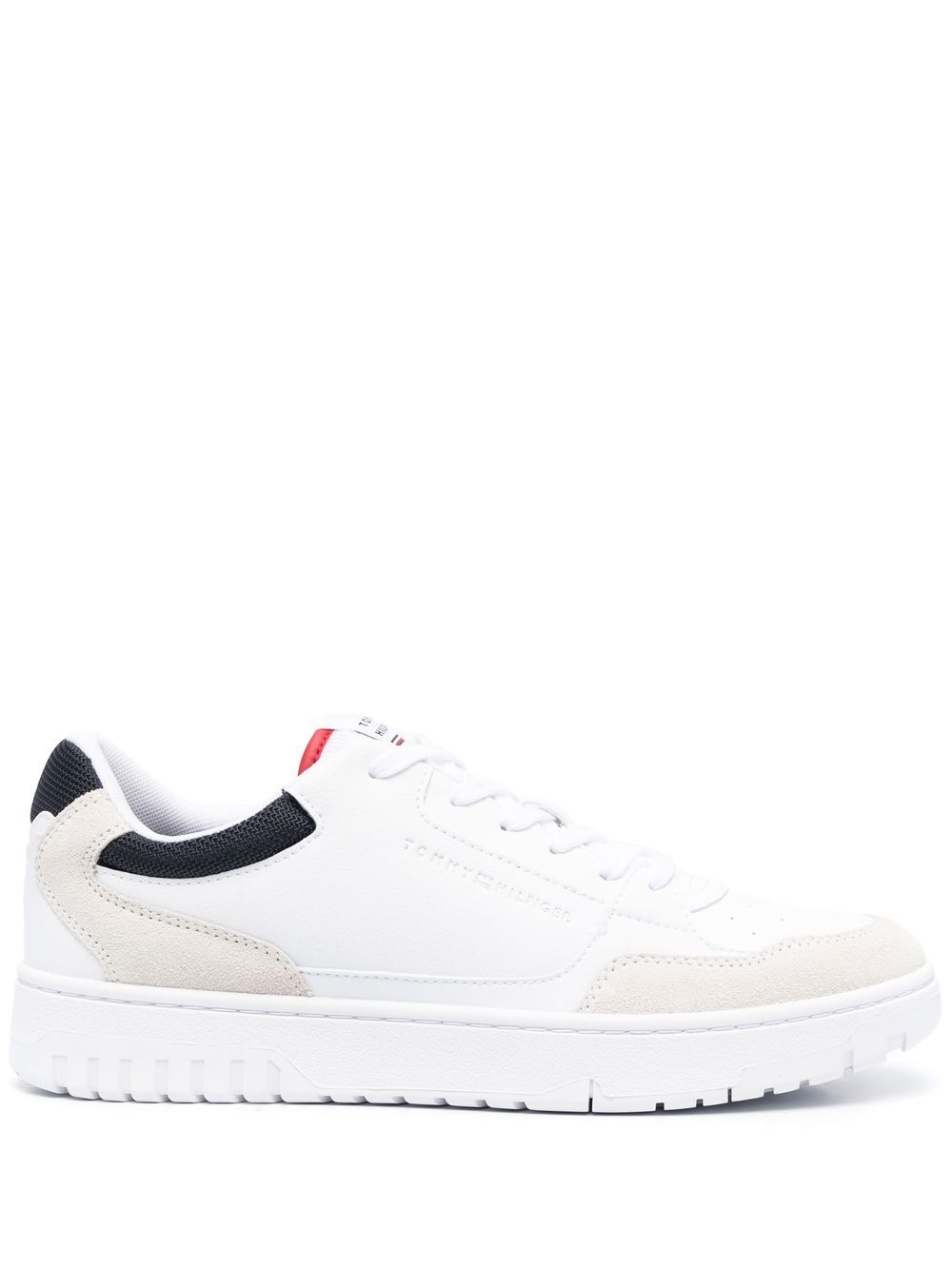 Tommy Hilfiger logo系带低帮运动鞋 - 白色