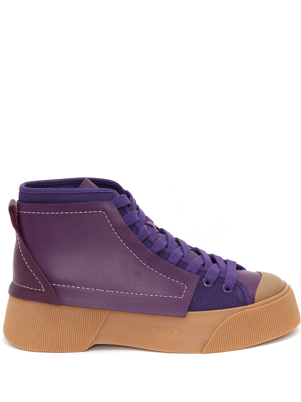 JW Anderson 拼接高帮板鞋 - 紫色