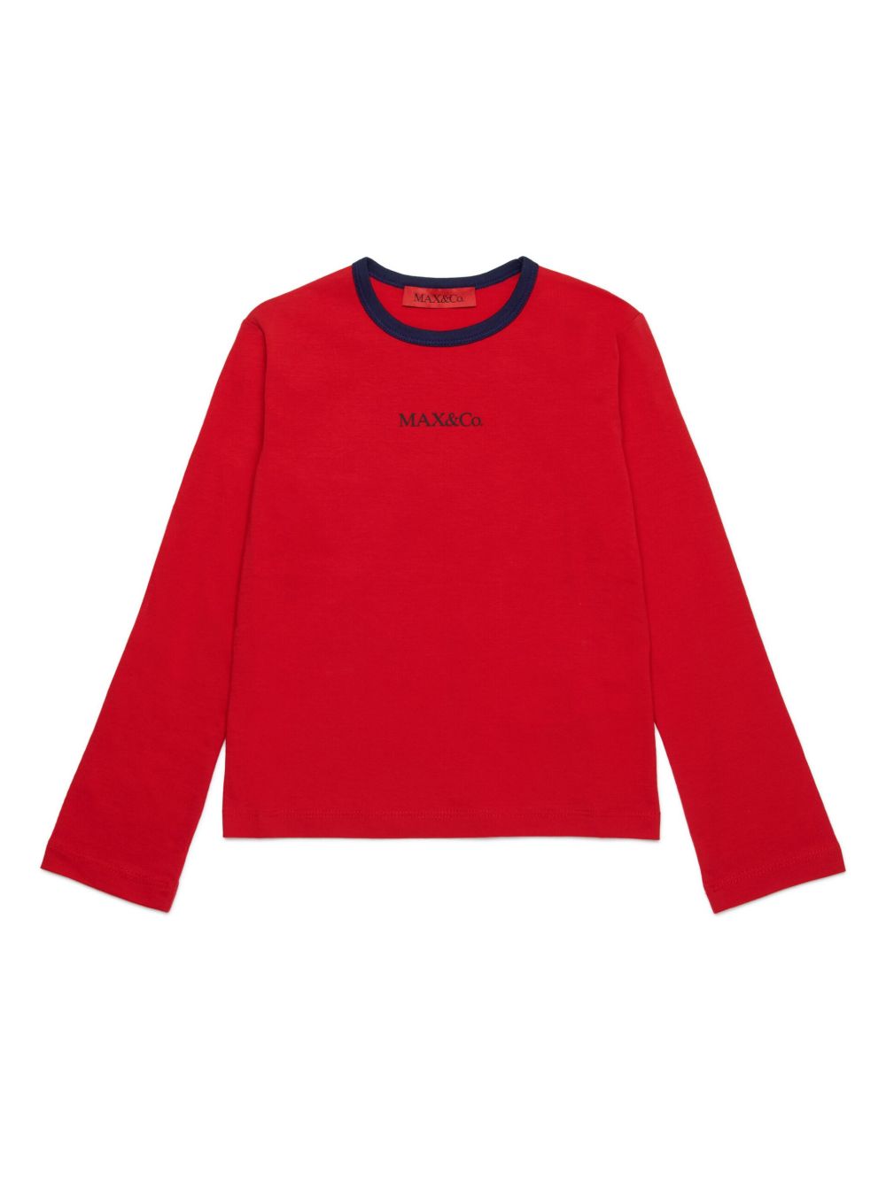 MAX&Co. Kids logo印花棉T恤 - 红色