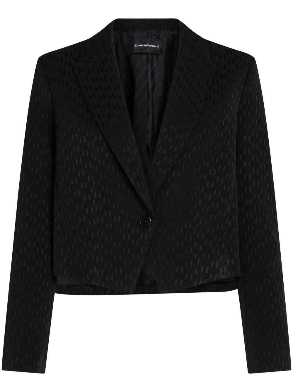 Karl Lagerfeld 经典logo西装夹克 - 黑色