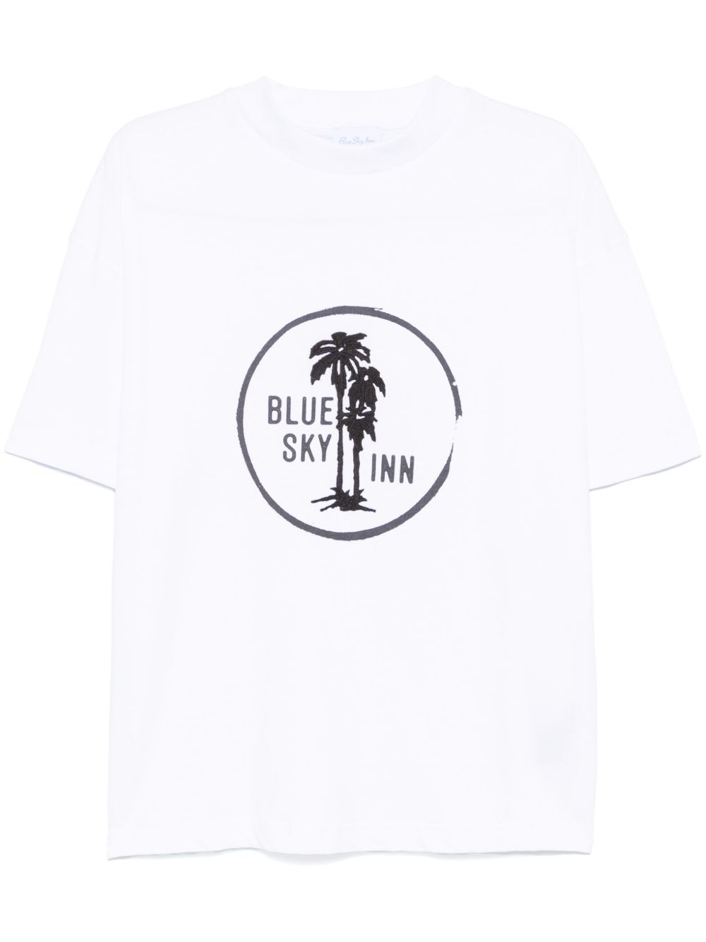 BLUE SKY INN Palm logo印花T恤 - 白色