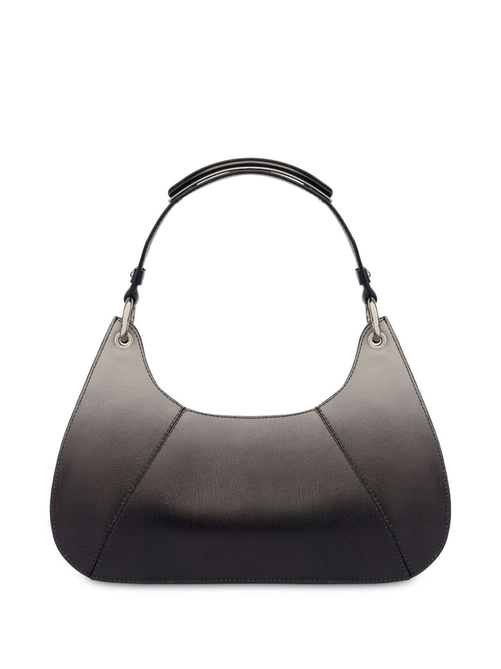Alberta Ferretti Handle Gem 皮质小号手提包 - 黑色