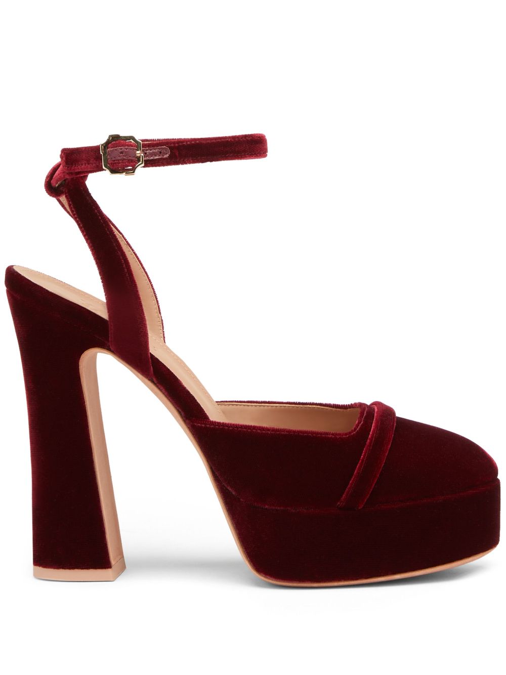 Malone Souliers Mora 水台式高跟鞋 - 红色