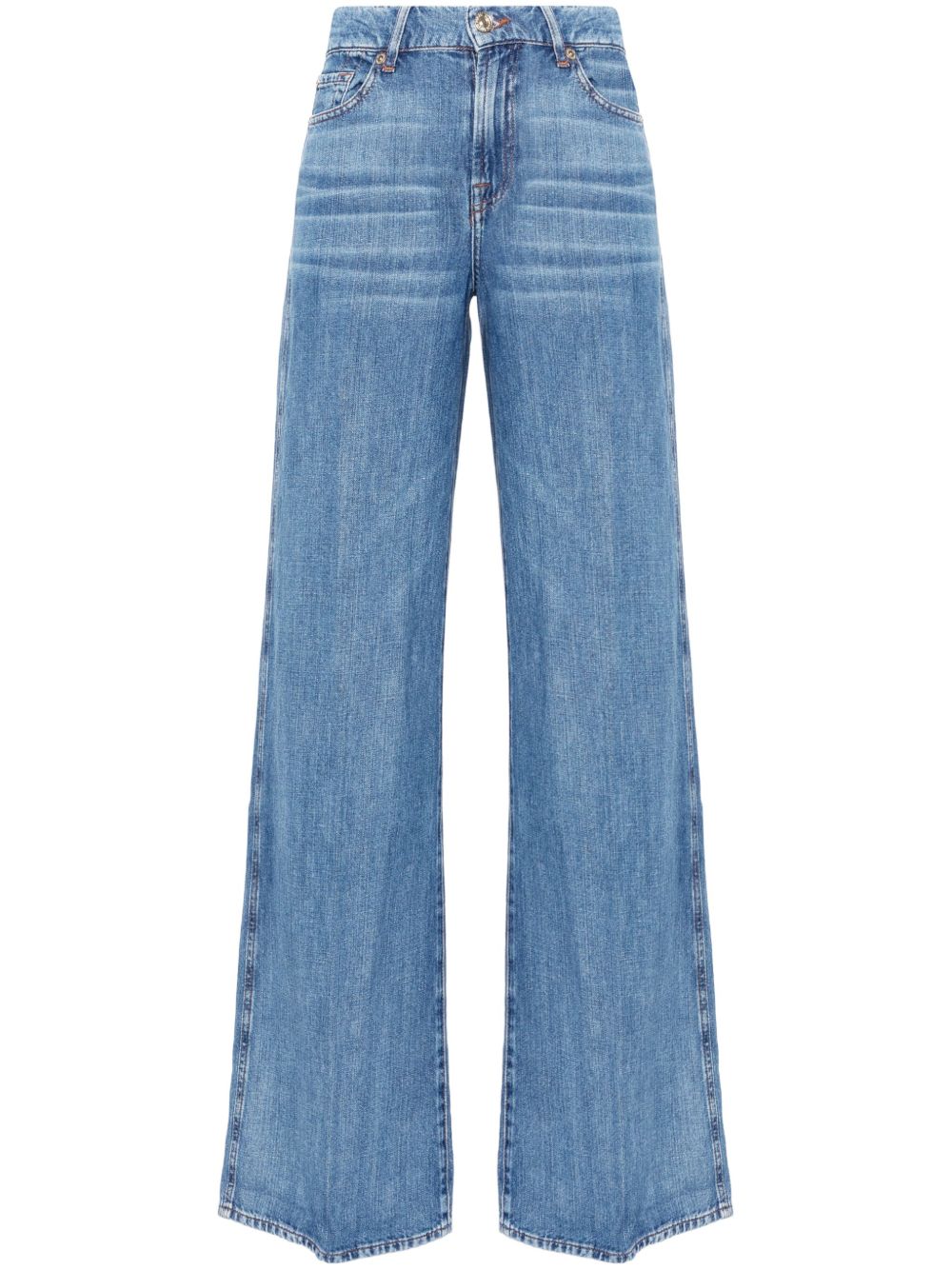 7 For All Mankind Lotta 高腰喇叭牛仔裤 - 蓝色