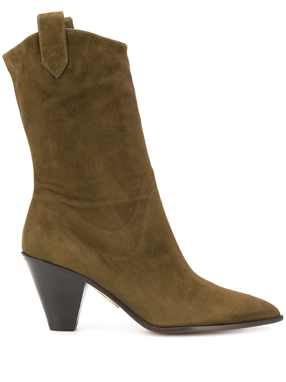 Aquazzura 70 Boogie牛仔风短靴 - 褐色