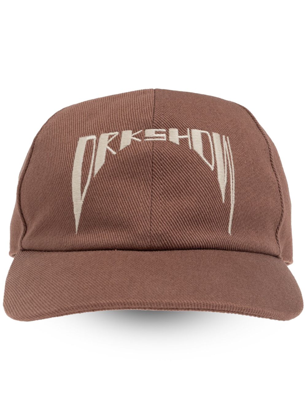 Rick Owens DRKSHDW 刺绣logo棒球帽 - 褐色