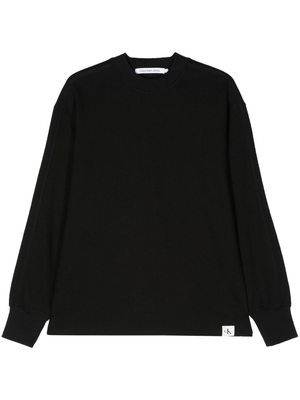 Calvin Klein Jeans Relaxed Waffle 毛衣 - 黑色