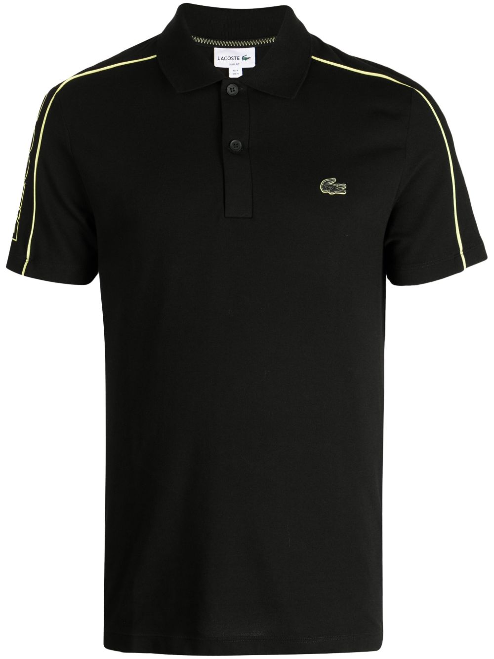 Lacoste Movement logo印花棉polo衫 - 黑色