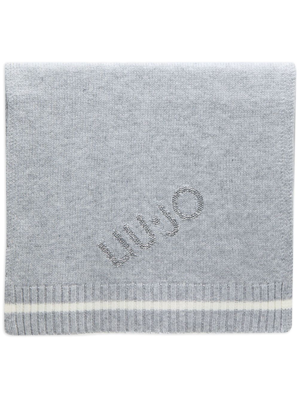 LIU JO logo缀饰围巾 - 灰色