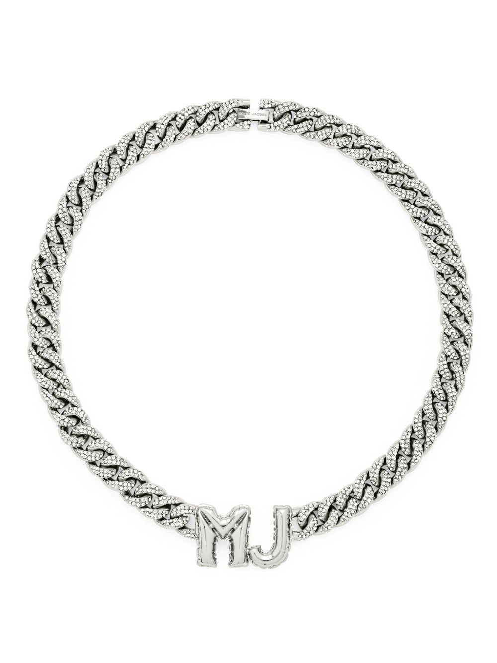 Marc Jacobs logo吊饰链式项链 - 银色