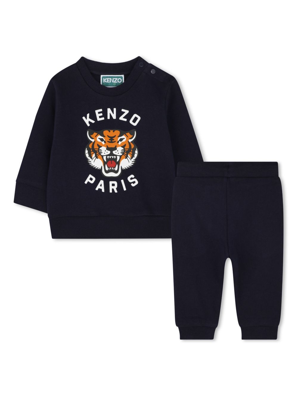 Kenzo Kids Tiger 印花运动套装 - 蓝色