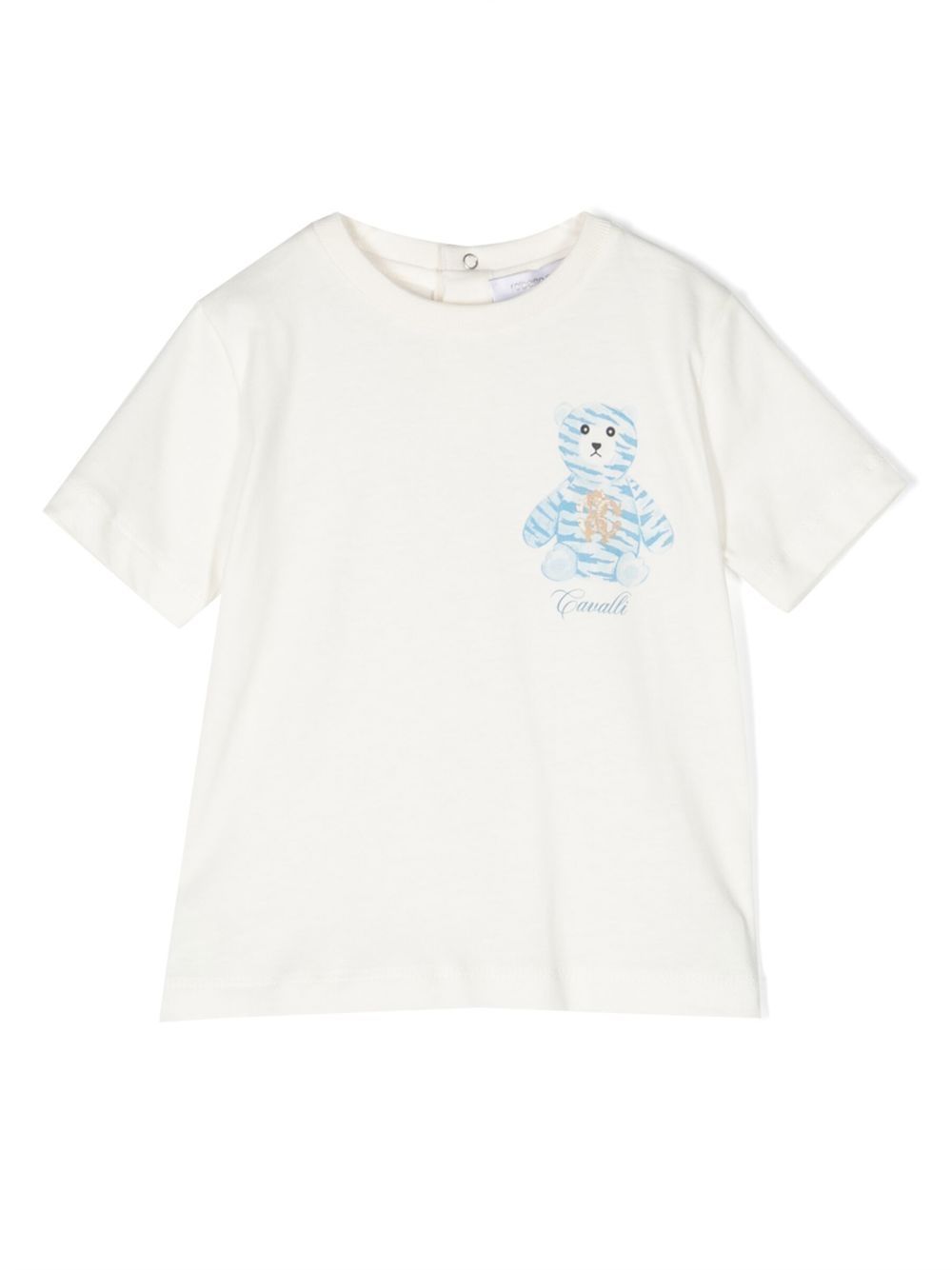 Roberto Cavalli Junior Teddy Bear 印花T恤 - 白色