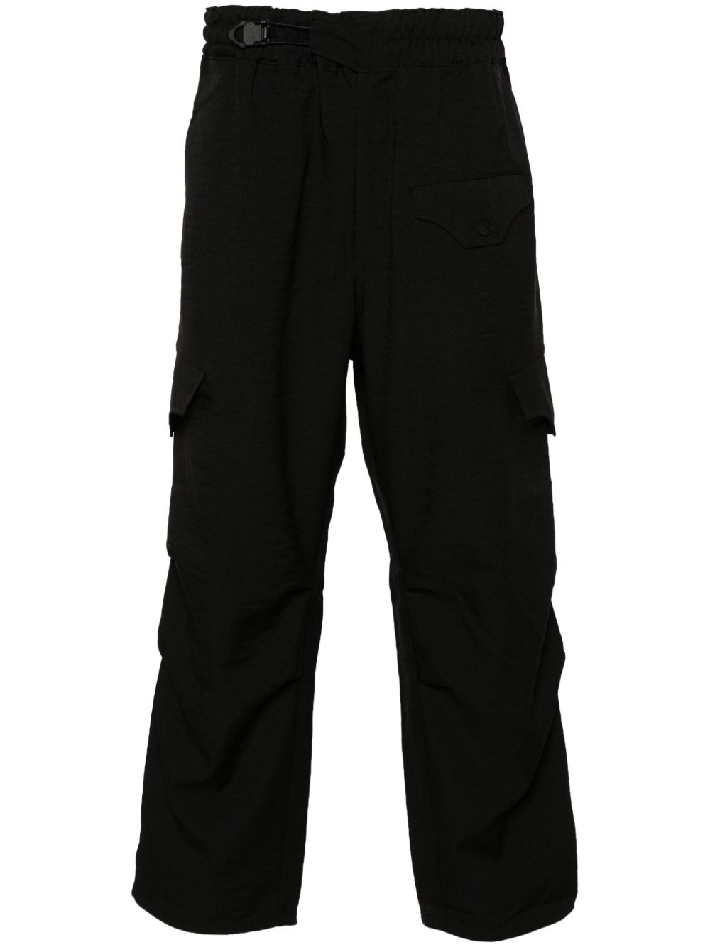 Y-3 logo印花工装裤 - 黑色