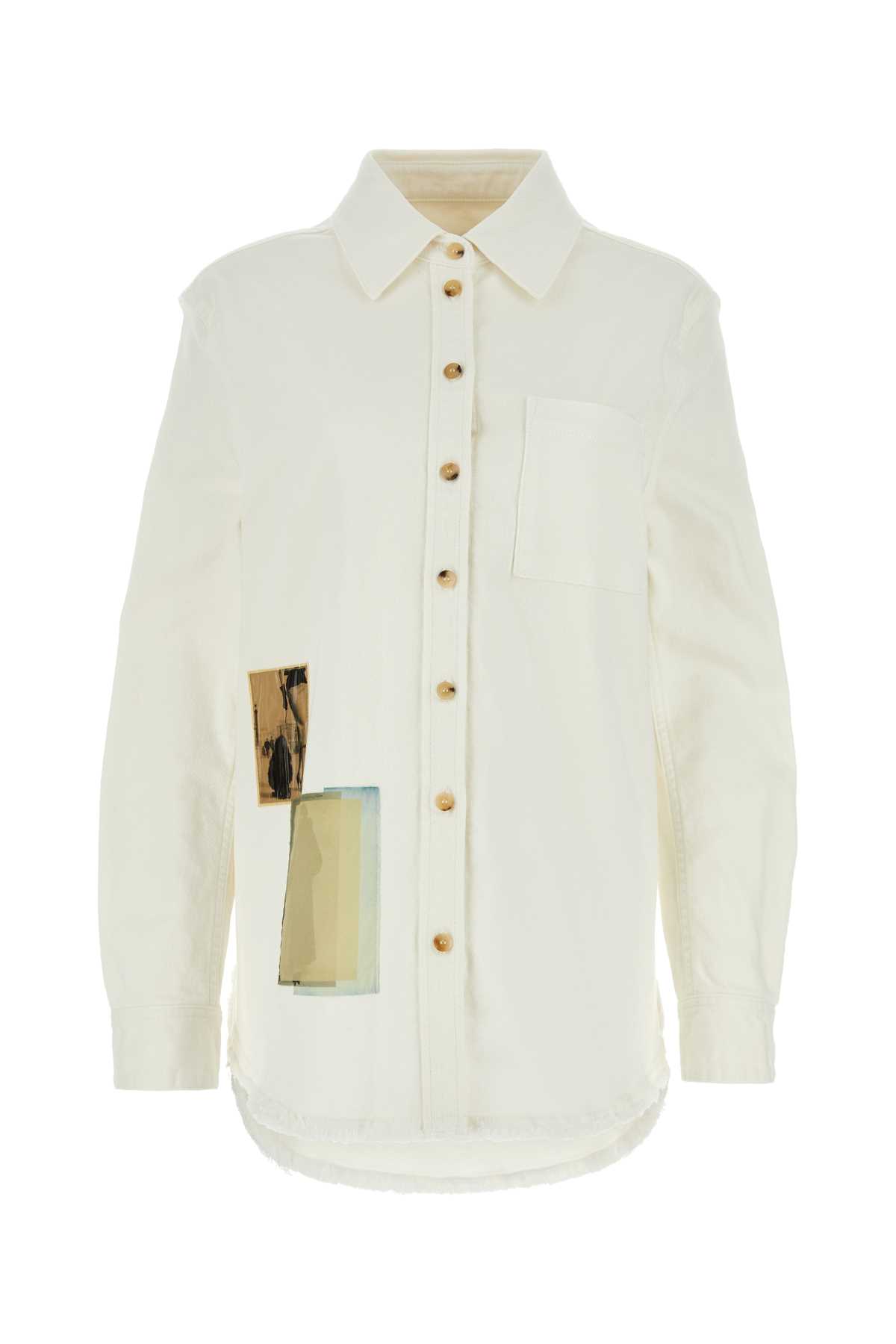 Lanvin 白色弹力牛仔衬衫