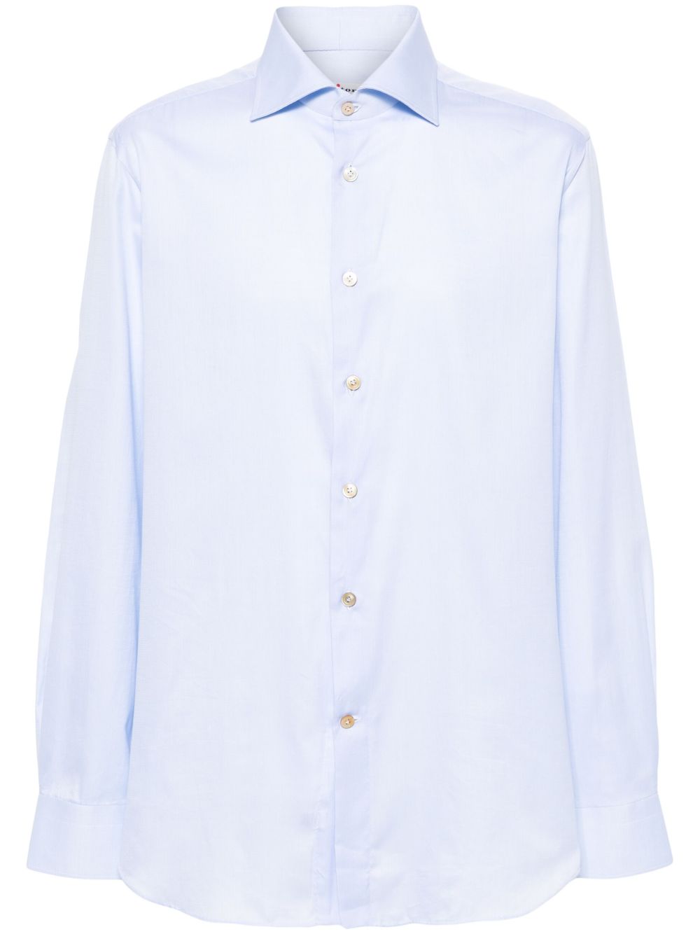 Kiton 经典棉衬衫 - 蓝色