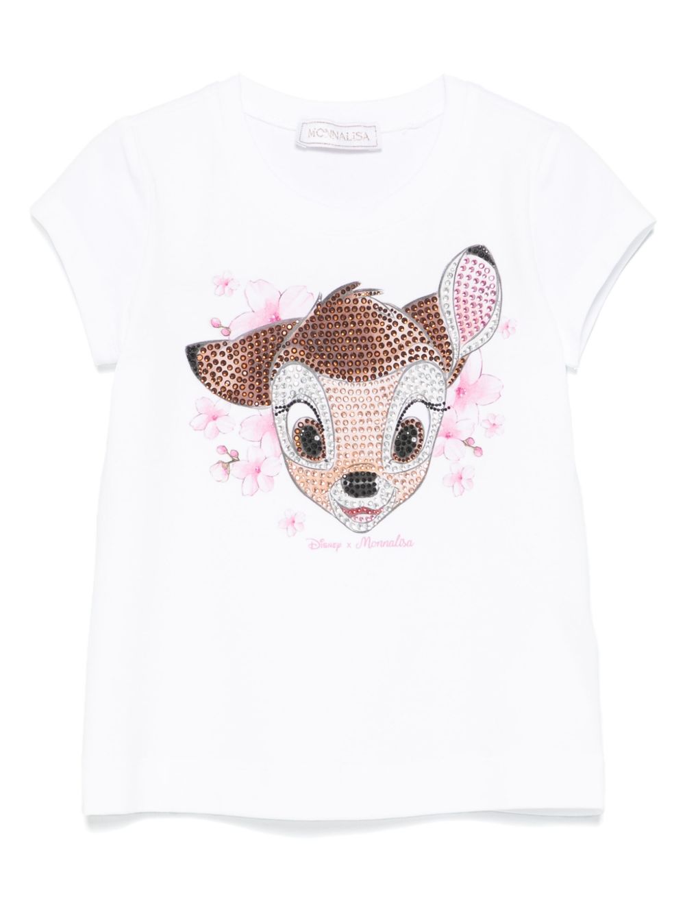 Monnalisa Disney Bambi 印花T恤 - 白色