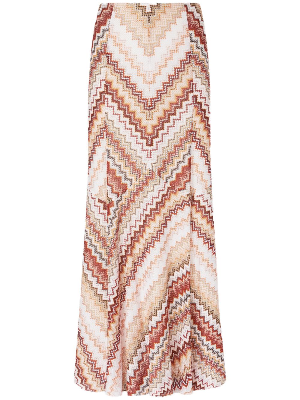 Missoni Z字形图案超长半身裙 - 中性色