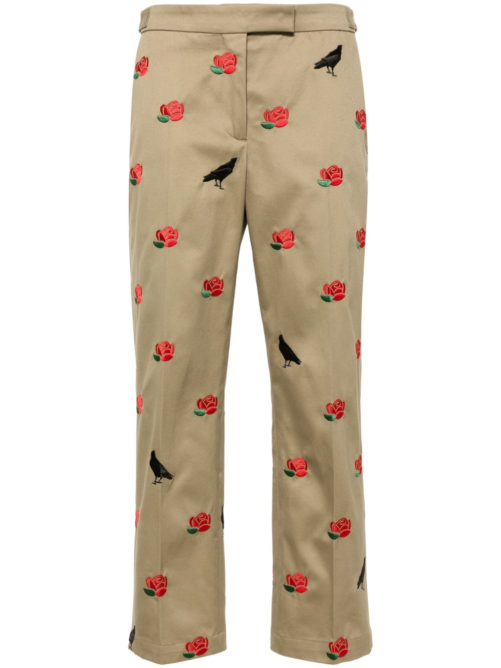 Thom Browne 中腰斜纹布西裤 - 中性色