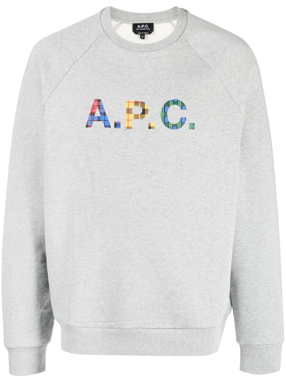 A.P.C. Shaun 花呢格纹logo卫衣 - 灰色