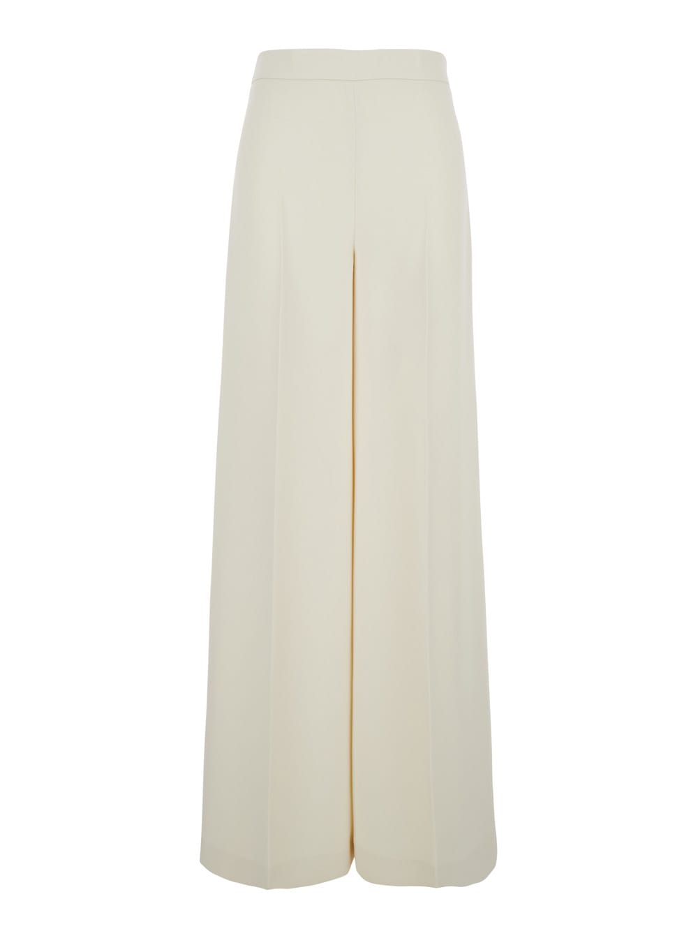 TwinSet Beige Pants With Logo Pendant And Side Zip Closure In Tech Fabric Woman