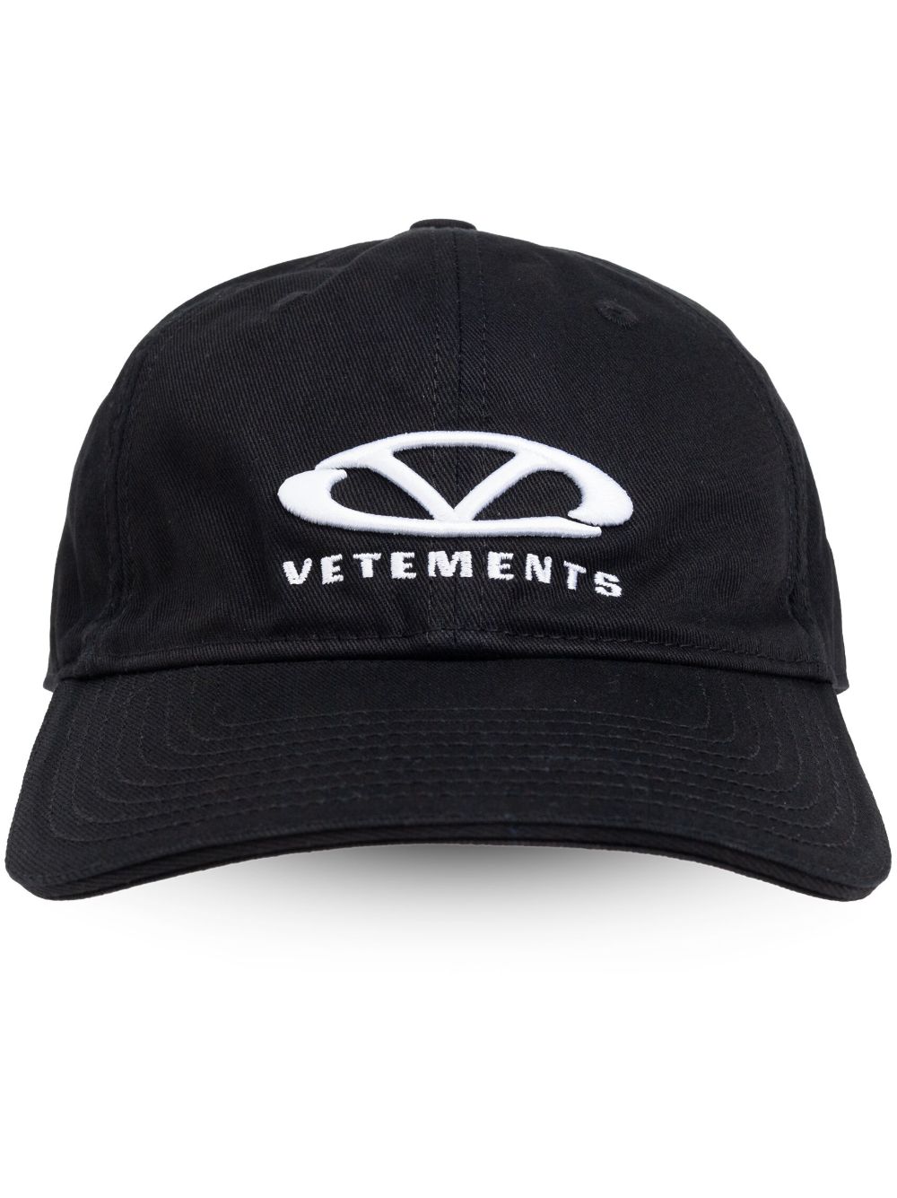 VETEMENTS logo刺绣棒球帽 - 黑色