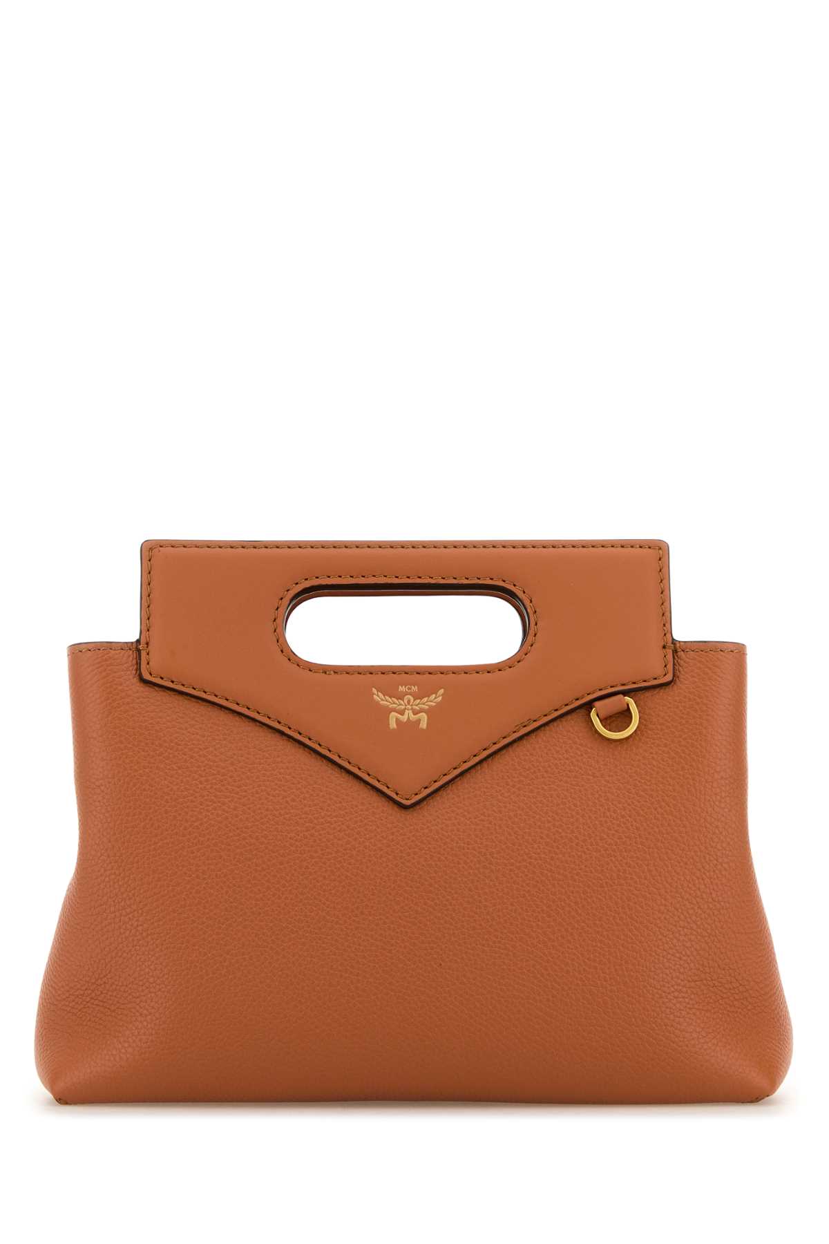 MCM Caramel Leather Mini Soft Diamond Handbag
